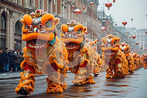 Enchanted Parade: Lions and Dragons in the Whirlwind of a Street Carnival, Creating Magical Scenes