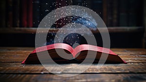 The Enchanted Red Book.AI generated image