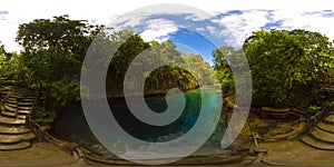 Enchanted River in Hinatuan, Surigao Del Sur, Philippines. 360-Degree view