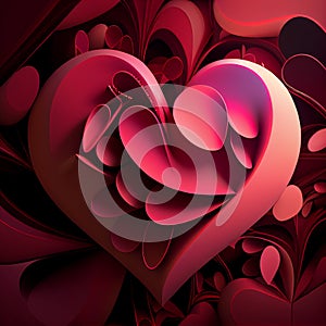 Enchanted Romance: A Valentine`s Day Background of Love and Passion