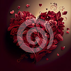 Enchanted Romance: A Valentine`s Day Background of Love and Passion