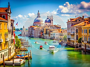 Enchanted Venice A TiltShift Perspective of the Academy Bridge and a Miniature Cityscape Unveiled photo