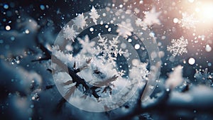 Enchanted Winter Eve -AI generated Illustration, realistic photo