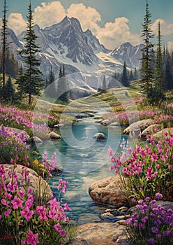 Enchanting Beauty: A Breathtaking River of Dreamy Flowers in Imp