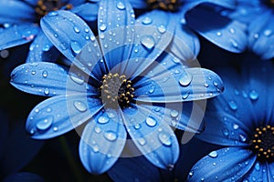 Enchanting Blue daisy blossom. Generate Ai