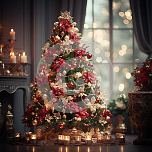 Enchanting Christmas Tree in Cozy Living Room