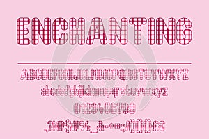 Enchanting Coquette Color Font Set. Whimsical Typography Design