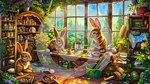 The Enchanting Easter Bunnys Tea Party