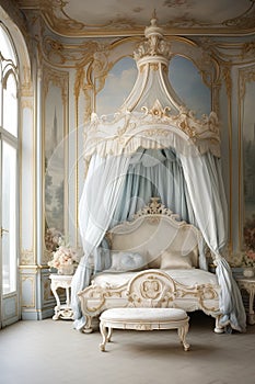 Enchanting Elegance: A Blue Canopy of Royalty in the Land of Eve