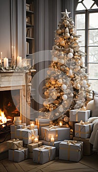 Enchanting Elegance: A Royal Collection of Tree Candles and Gold