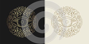 Enchanting Eyes A Floral Line Art Delight