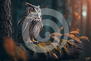 Enchanting Forest: Incredible Details & Wise Owl in Unreal Engine 5\'s Epic Compositio