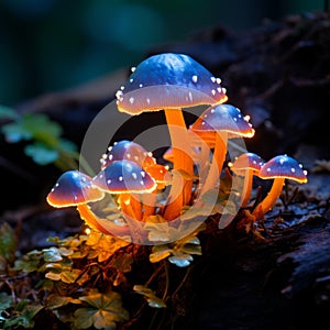Enchanting Glowing Forest Fungi