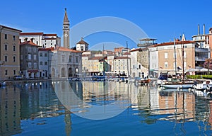 Enchanting harbor, Piran, Slovenia photo