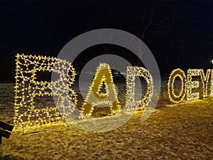 An Enchanting Illuminated Light Display That Captivates the Night Sky and Surroundings Bad Oeynhausen photo
