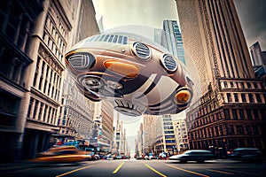An enchanting illustration of a fantastical levitating vehicle, ready to transport you to a world of imagination and