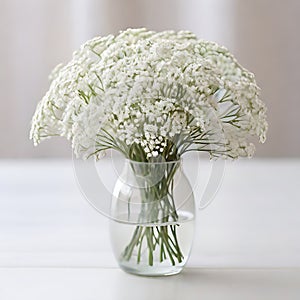 Enchanting image of a delicate baby's breath flower elegantly arranged in a vase.