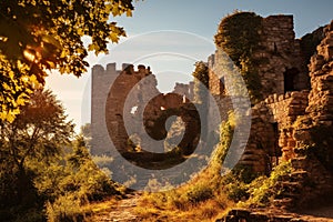 Enchanting Medieval Castle Amidst Natures Splendor photo