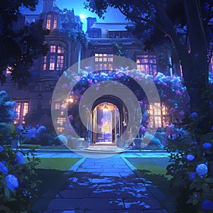 Enchanting Moonlit Secret Garden Awaits