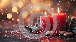 Cozy Winter Candlelight photo