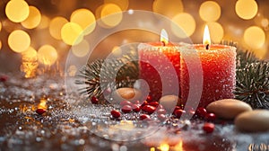Cozy Winter Candlelight photo