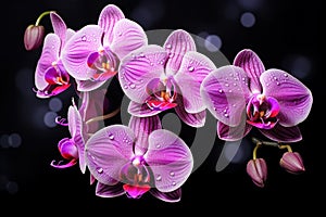 Enchanting Pink orchids flowers. Generate Ai