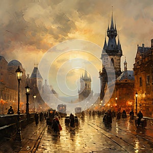 Enchanting Prague: A Glimpse into 1880 Through AI Artistry