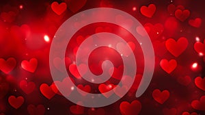 Enchanting Red Hearts: A Vibrant Blend of Motion Blur, Particle