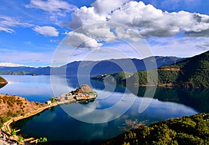 The enchanting scenery of Lugu lake