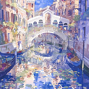 Enchanting Venice - A Watercolor Maze