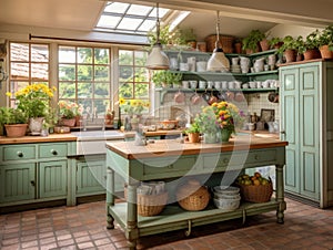 Enchanting Vintage: The Delightful Green Cottage Kitchen