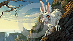 Enchanting White Rabbit: A Detailed Character Design Inspired By Fairy Tales photo