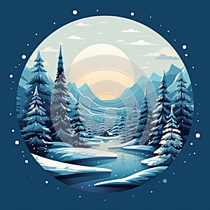 Enchanting Winter Scene with Intricately Detailed Snowflakes