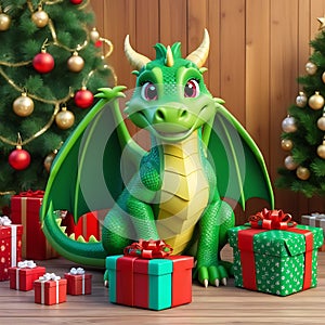 Enchanting Yuletide Dragon: A Merry Christmas Tale