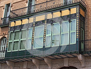 Enclosed Arab Style Balcony, Figueres, Spain