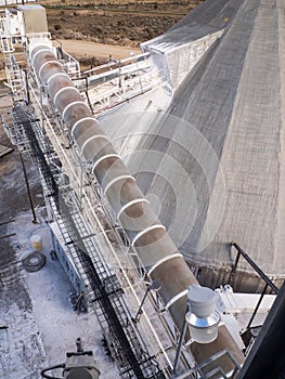 Enclosed conveyor from above