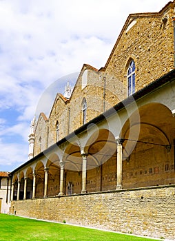 Enclosed court of Basilica Santa Croce ,Florence