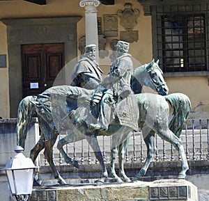 Statues on horseback in Fiesole photo