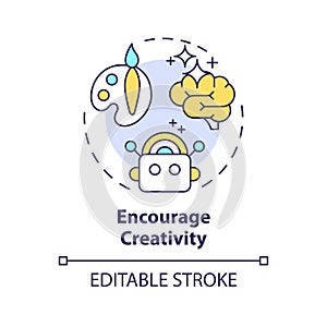 Encourage creativity multi color concept icon