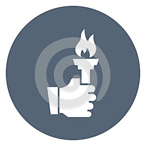 Encourage, flame Vector Icon which can easily modify or edit