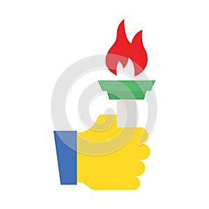 Encourage, flame Vector Icon which can easily modify or edit