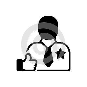 Black solid icon for Encourage, stimulate and embolden