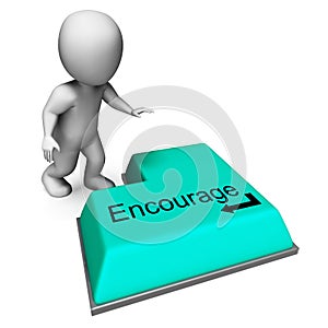 Encourage Key Shows Inspiring Motivation And Reassurance