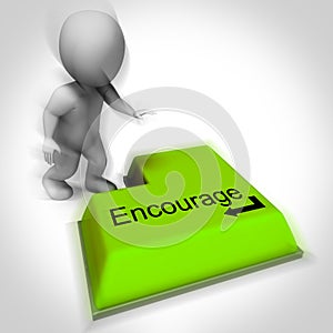Encourage Keyboard Shows Inspiring Motivation And Reassurance photo