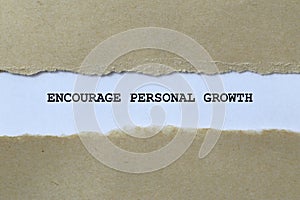 Encourage Personal Growth on white paper