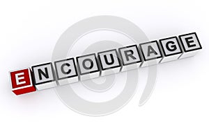 encourage word block on white