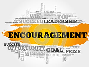 Encouragement word cloud
