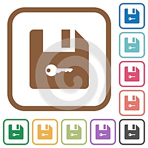 Encrypt file simple icons