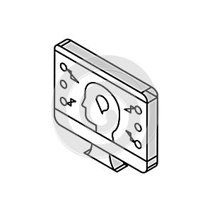 encrypt security system isometric icon vector illustration