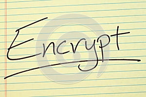 Encrypt On A Yellow Legal Pad
